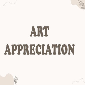 Art appreciation lesson 1 BTVTED A1- electrical