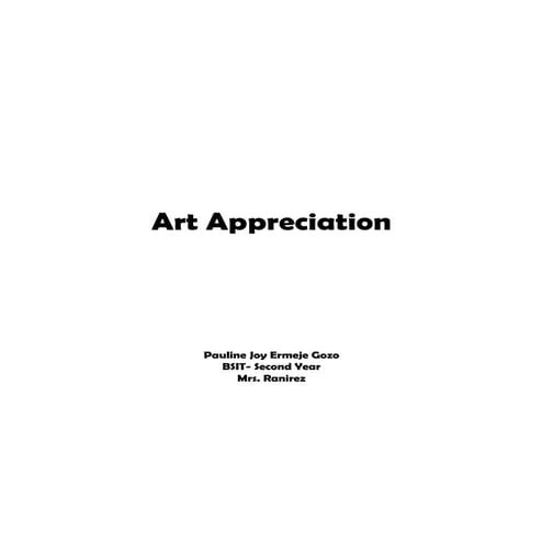Art appreciation | PDF