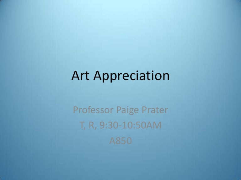 Art Appreciation Drawing & Painting