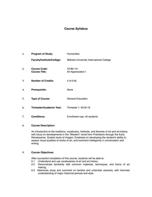 Course Outline | PDF