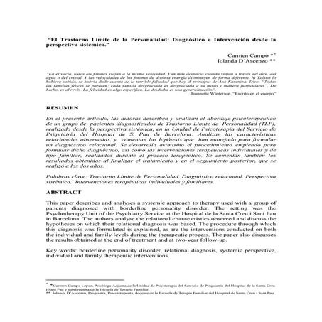 Art campo d ascenzo tlp sistemica