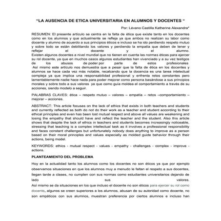 ETICA Y DEONTOLOGIA- Articulo