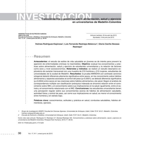 Art conocimientos y practicas alimentarias