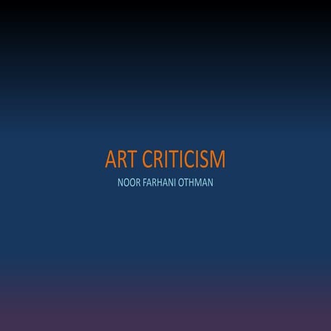Art Criticism