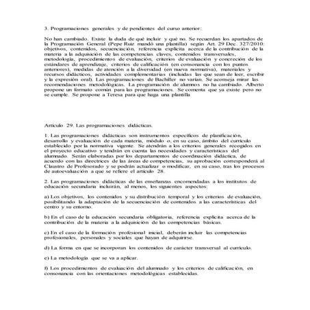 Artículo 29 ley