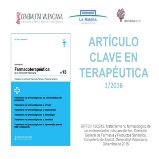 Artículo clave en terapéutica 2016.1