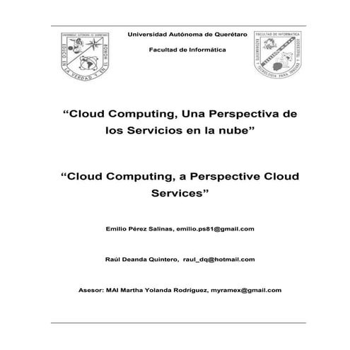 Artículo cloud computing