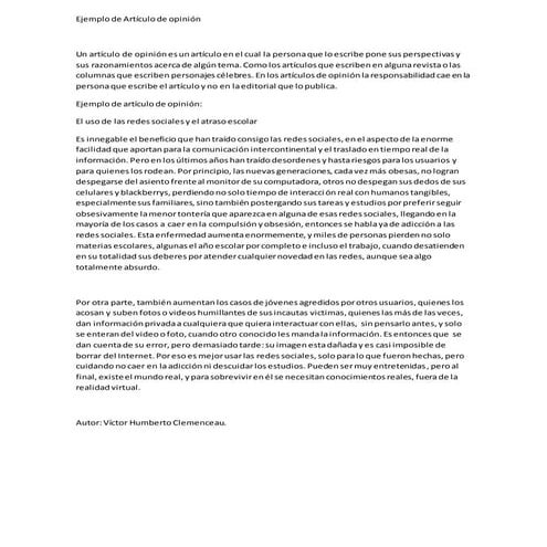 Artículo de opinión