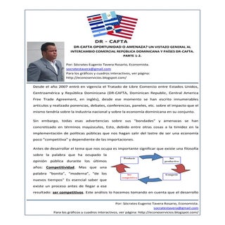 Artículo dr cafta oportunidad o ame...