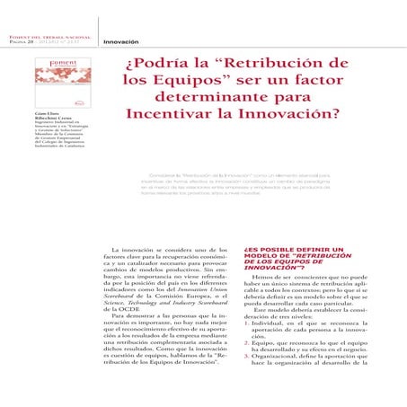¿Podría la “Retribución de los Equipos” ser un factor determinante para Incen...