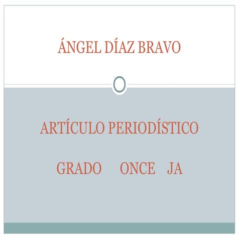 Artículo  periodístico