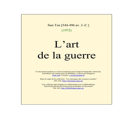 Suntzu L'Art de la Guerre