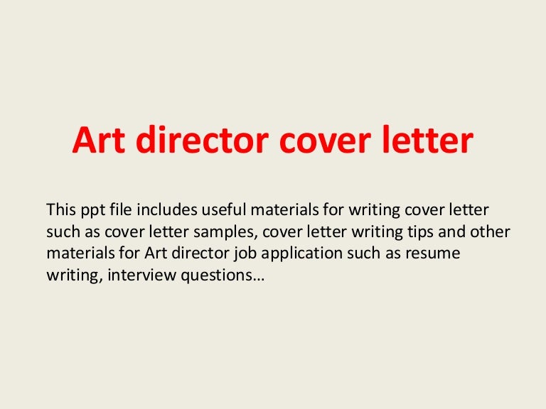 Sample cover letter art