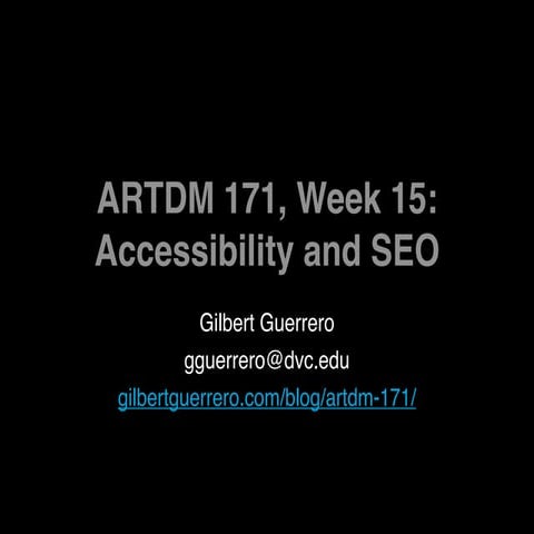Artdm 171 week15 seo