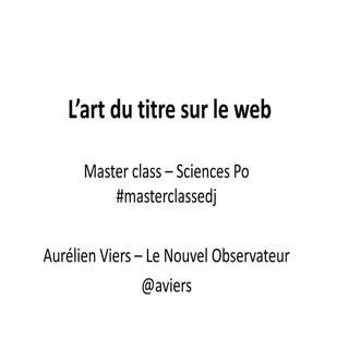 L'art du titre sur le web
