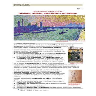 Vanguardias artísticas. Pintura.