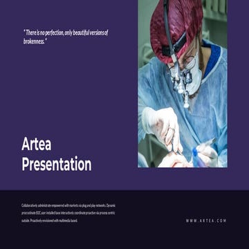 Artea Presentation : Dark Color Theme