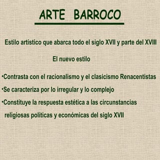Arte barroco 2º eso