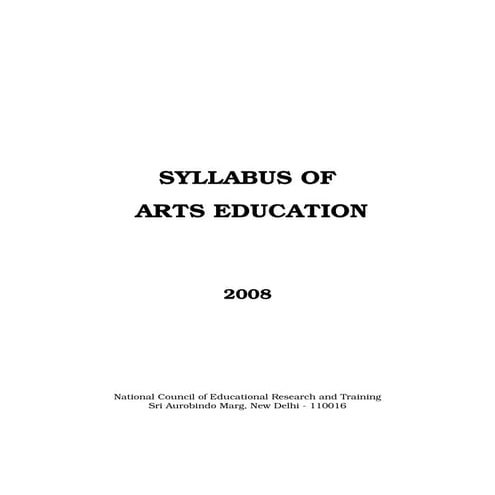 Art educationfinal syllabus