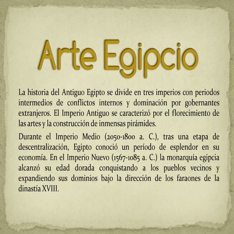 Arte Egipcio