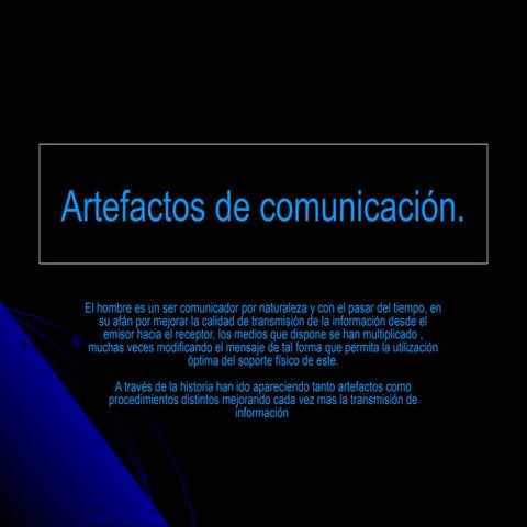 Artefactos de comunicación