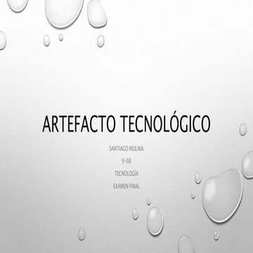 Artefacto tecnológico