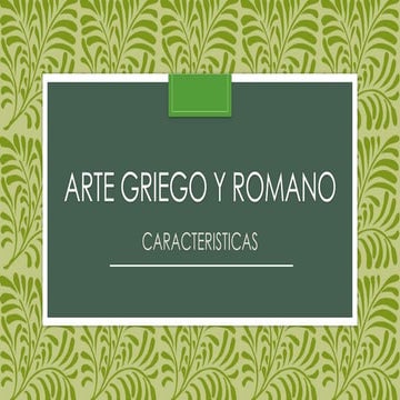 Arte griego y romano
