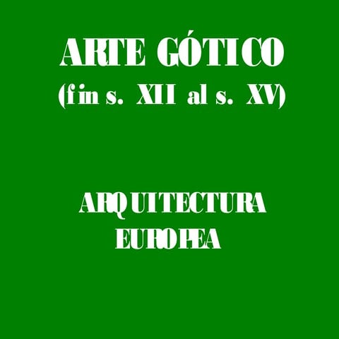 Arte gótico 2º ESO