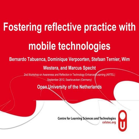 Fostering reflective practice with mobile technologies