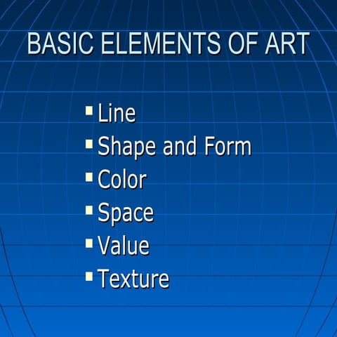 Art elements for painting slideshow