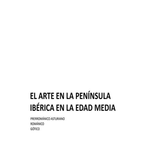 Arte medieval peninsular