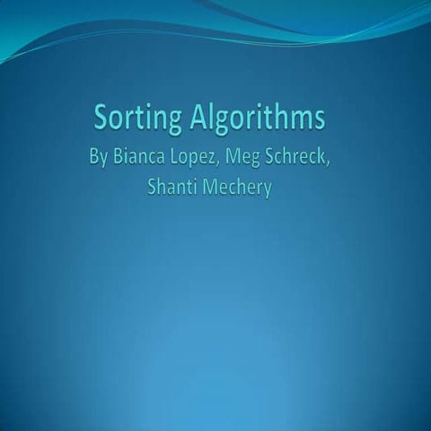 Sorting Algorithms | PPT