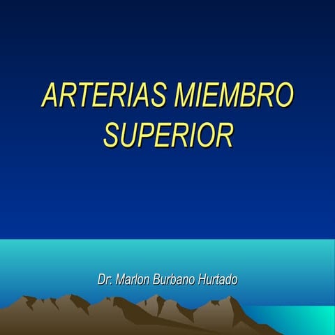 Arterias del miembro superior 