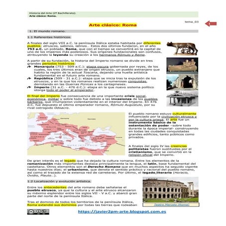 Arte clásico: Roma.