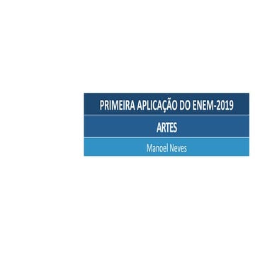ENEM-2019: Artes