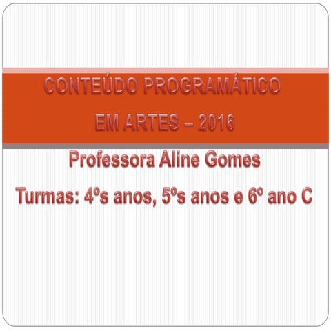 Artes 4º,5º e 6º ano