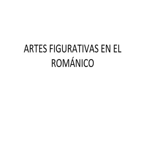 Artes figurativas en el románico
