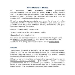 Artes marciales mixtas