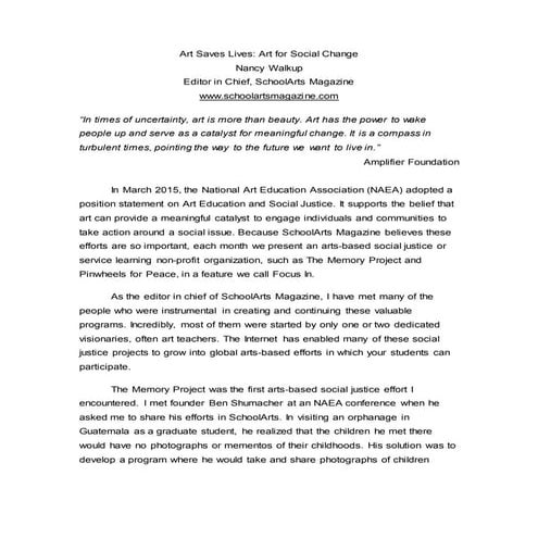 Art for Social Change