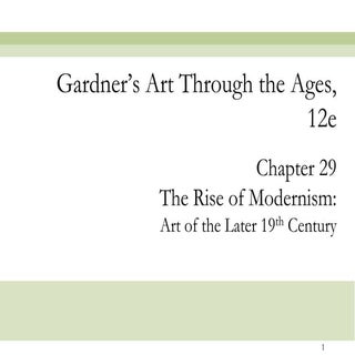 Art history ch._29:  Rise of Modernism