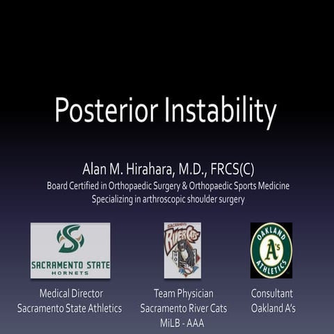 Posterior Instability