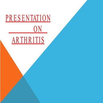presentation on arthritis