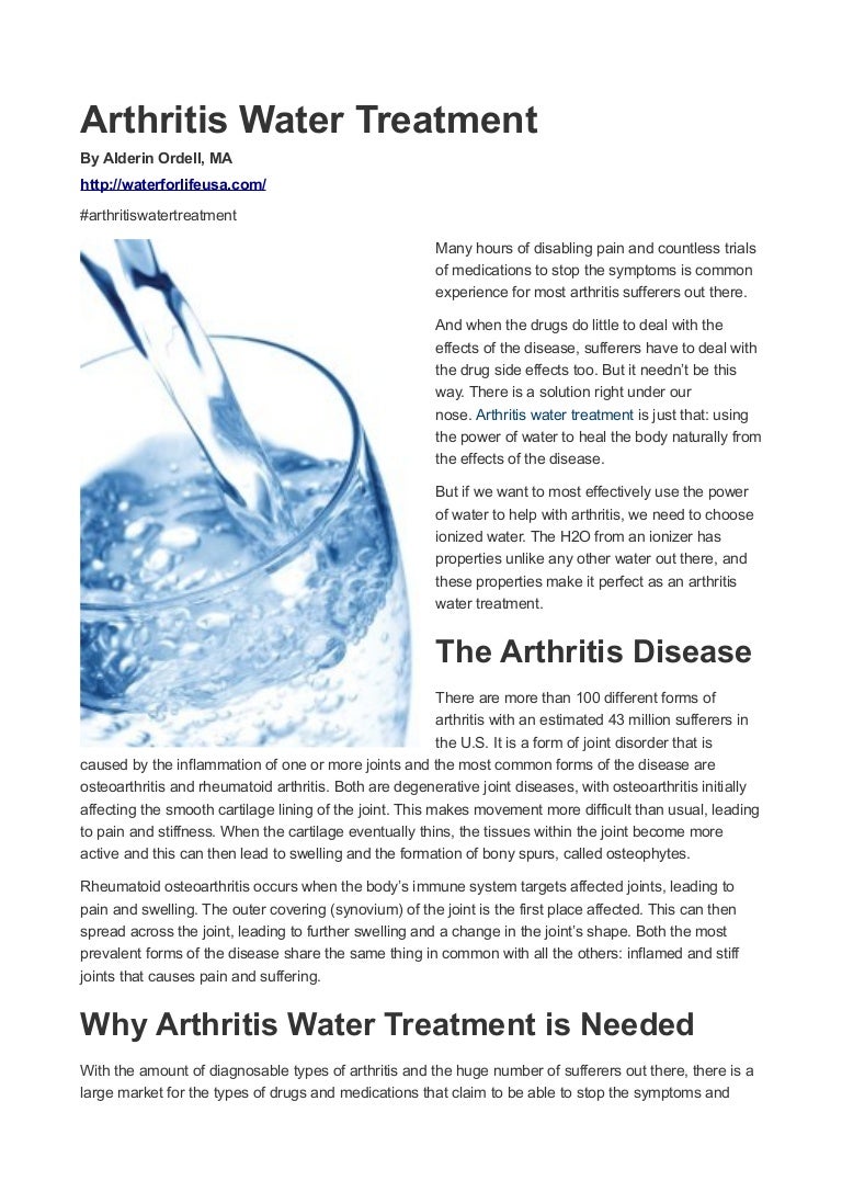 Arthritis Water Treatment