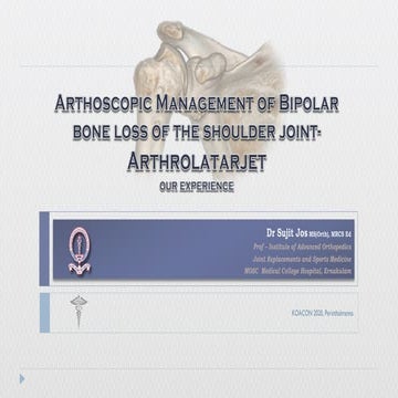 Arthrolatarjet (Arthroscopic Latarjet Proc) Dr Sujit Jos kerala