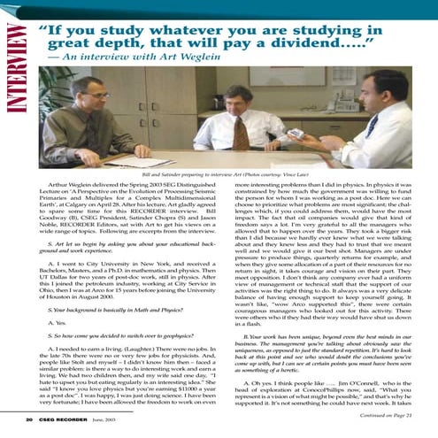 Arthur Weglein, Houston Physics Professor Interview