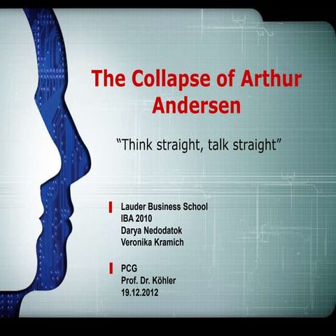 Arthur andersen Collapse | PPTX