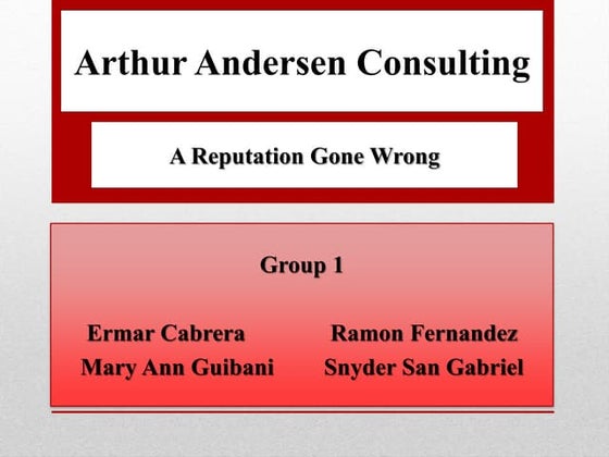 Arthur andersen collapse | PPTX