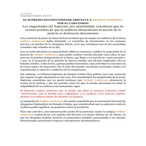 Arthur andersen enron