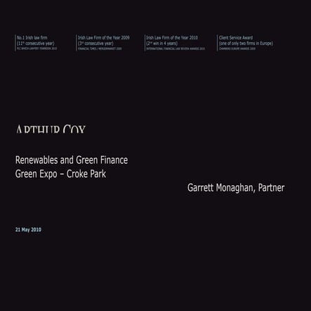 Arthur cox greenexpo