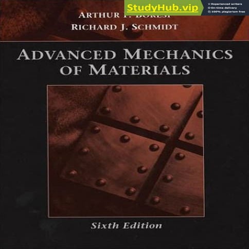 ArthurP Boresi Advanced Mechanics Of Solids